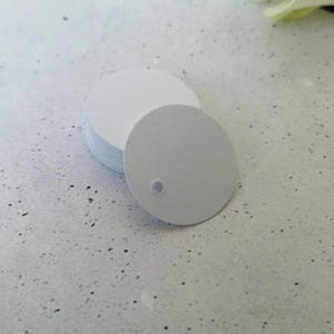 Etichette rotonde vuote con bordi lisci – Carta kraft e colori a scelta – Etichette regalo per matrimonio fai da te – Fatte a mano – Ø3,8 cm