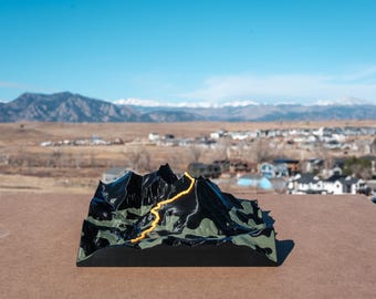 Mount Bierstadt West Slopes Route – 3D Topographic Map | Colorado 14er Hiking Trail Terrain Model