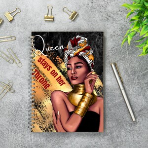Queen on Her Throne Notebook/Journal/Planner, mujer; revista; cuaderno; metas; planificador semanal; planificador mensual
