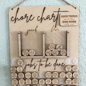 Chore board, customizable kids&#39; chore board, organize your day/summer/winter schedule.