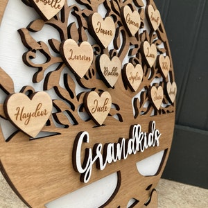 24HR Shipping! Mother's Day Gift keepsake. 3D wood Family tree, grandkids, grandbabies, perfect gift for a loved one.
