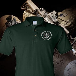 US Army Special Forces Polo Shirt Verde