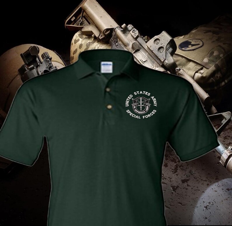 US Army Special Forces Polo Shirt Verde