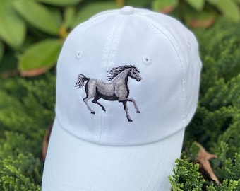 New Custom Designed Black Teddy Fleece Baseball Cap with Detailed Horse. Horse Heart Embroidered Hat – Copper Foal Designs main image 4