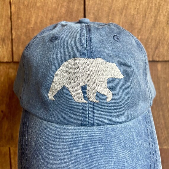 California Bear Vintage Baseball Cap – Distressed Dad Hat, Adjustable, White - View #4