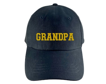 GRANDPA Dad Hat Personalized for Men Gift, Low-Profile & Soft Structured, Adjustable Custom Dad Caps Embroidered, Father's Day Gift for Him