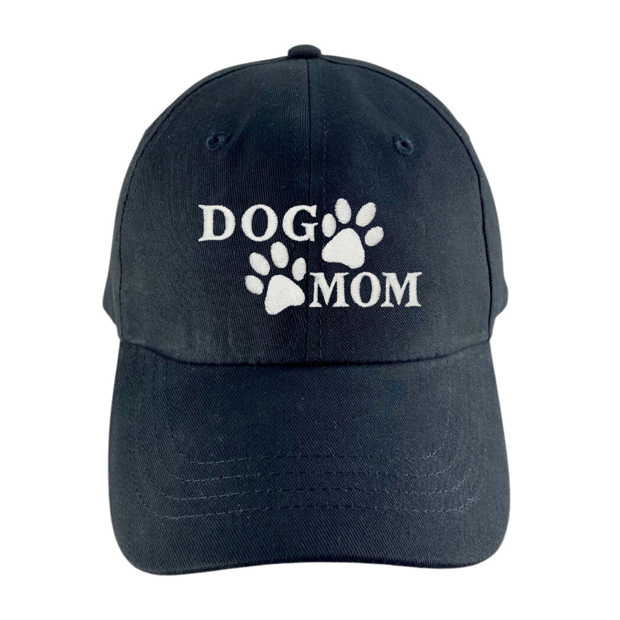 DOG MOM Hat: 100% Cotton Women's Unwashed Baseball Caps Embroidered, Personalized Pet Lover Gifts