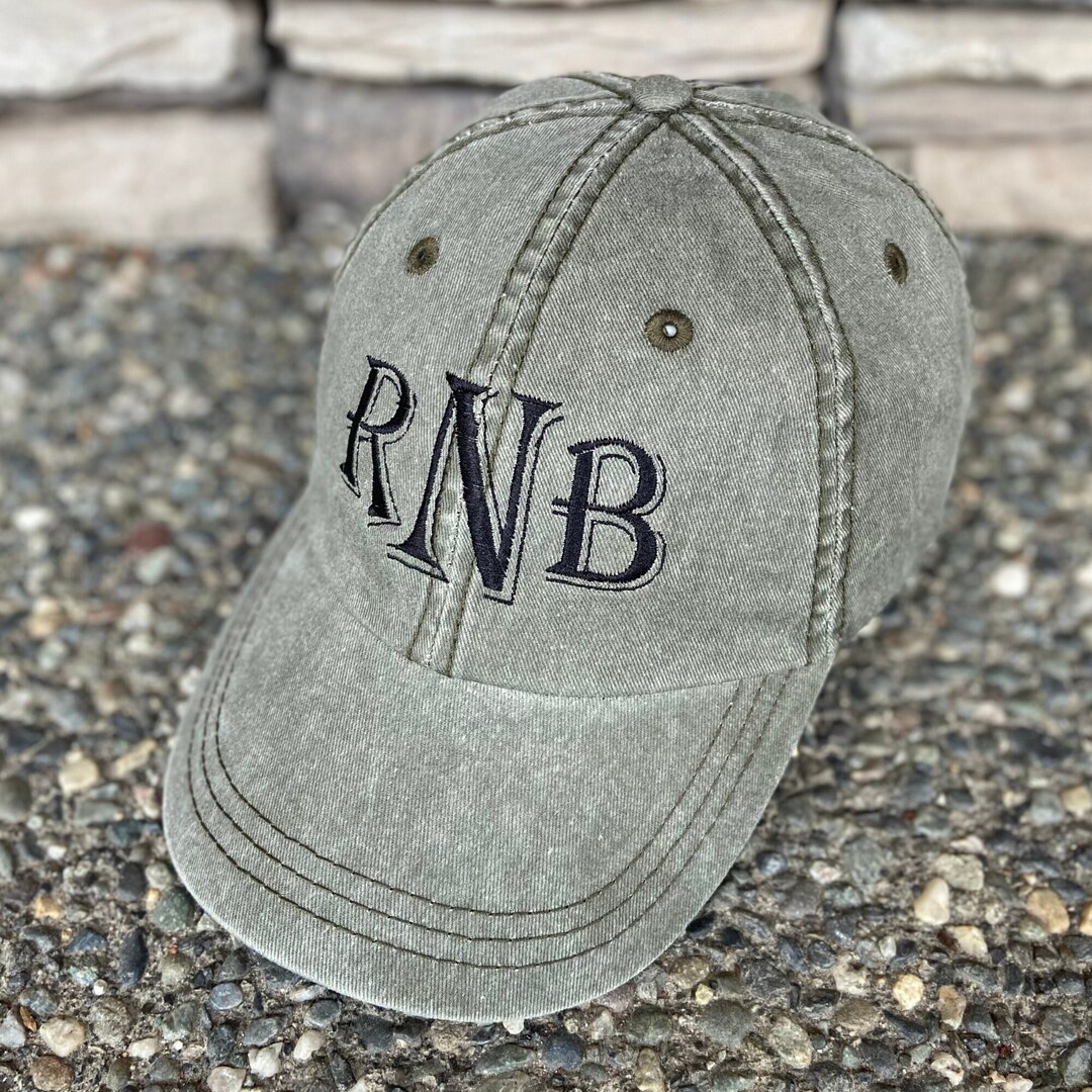 【 】Micro Monogram Embroidered Block Cap_Choco Monogrammed Hat — Sharp Plant Designs