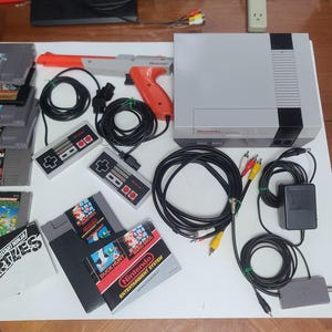 Nintendo NES System with Console, Controllers, Cables and Games, Cleaned, Tested, Works Like New, and Verified Fully Functional