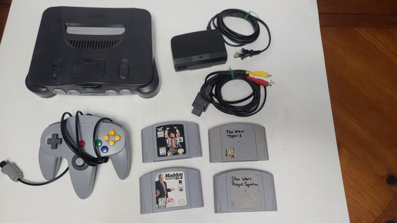 Nintendo 64 System with Console, Controllers, Cables and Game, Works Like New, Cleaned, Tested, and Verified Fully Functional