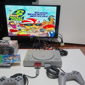 PlayStation 1 PS1 System with Console, Controllers, Cables and Games, Cleaned, Tested, and Verified Fully Functional