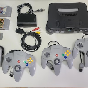 Nintendo 64 System with Console, Controllers, Cables and Game, Works Like New, Cleaned, Tested, and Verified Fully Functional