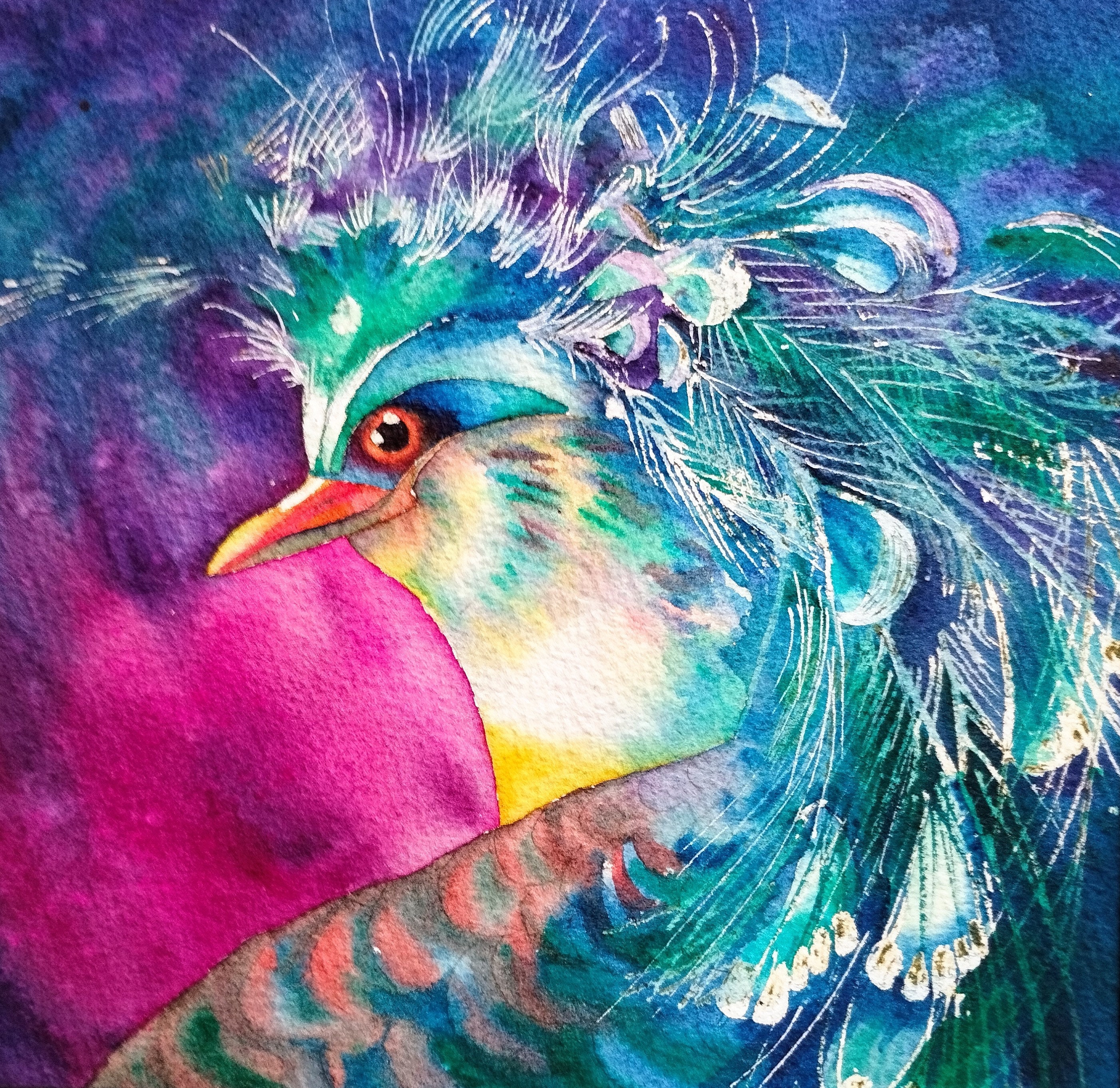 Art D'oiseau De Forêt Tropicale De Vecteur Plat | Vecteur Premium