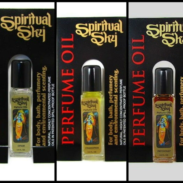 Spiritual Sky Perfume Oils, Concentrated Perfume Oil 1/4 FL OZ, Made in USA