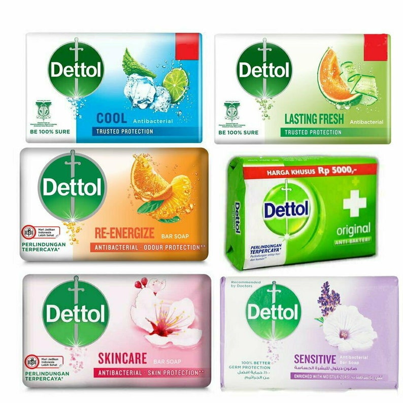 Dettol Anti Bacterial Bar Soap Original 105g Formula Kills 99.9