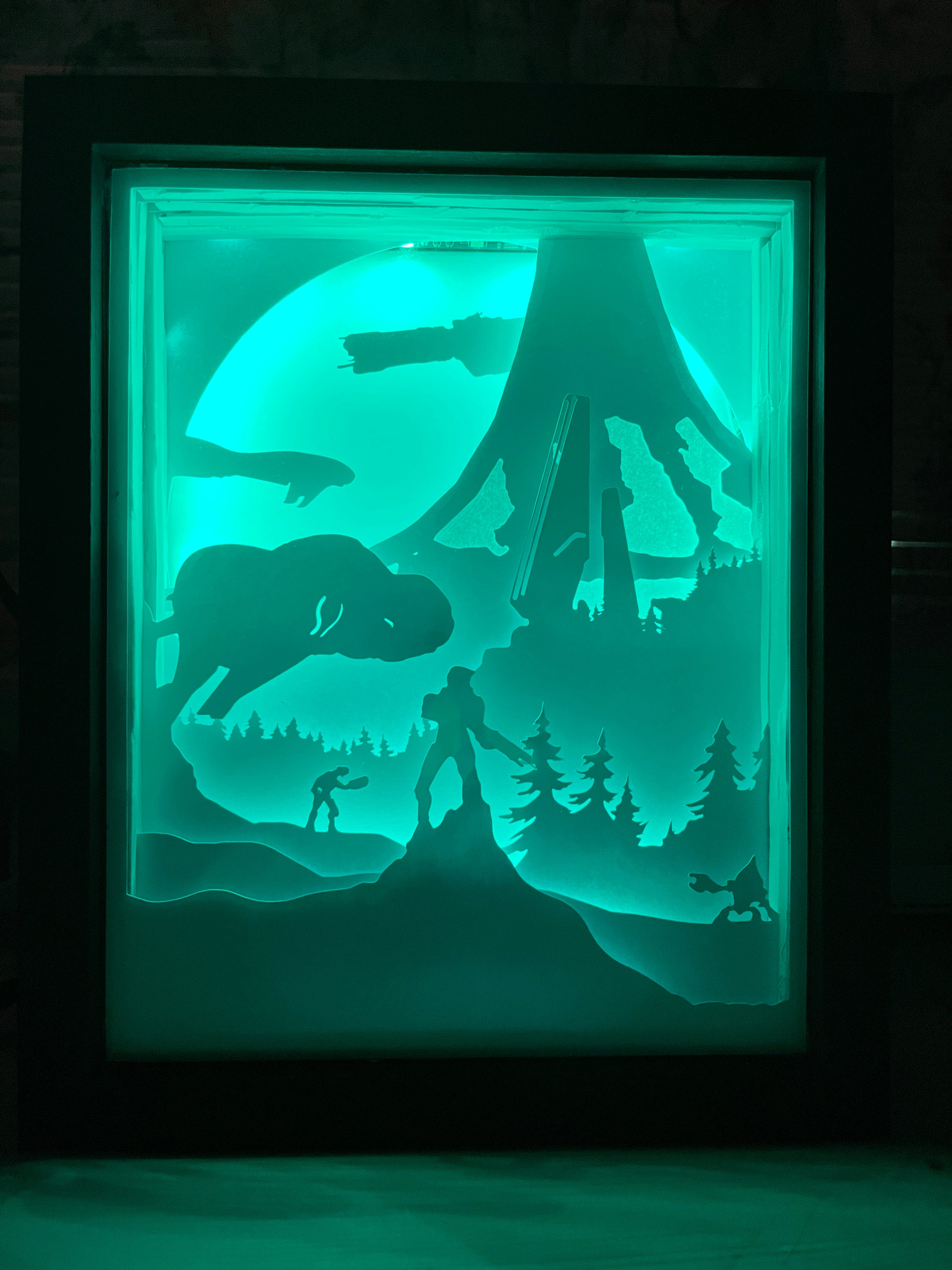 Halo Combat Evolved Shadowbox Art