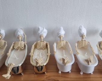 Skeleton Badewanne Duftkerze, lustige Halloween-Dekor