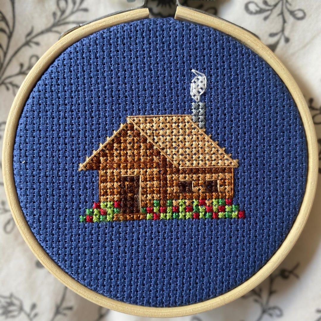 Summer Cabin Cross Stitch Pattern PDF Download | Cozy Summer Cottage ...
