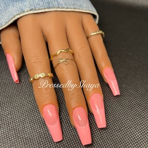 Pink on Pink Frenchie | French tip | Press on nails
