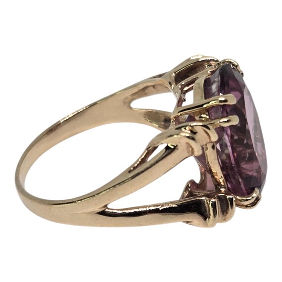 Vintage 10K Solid Yellow Gold Ruby Ring – 4.1g | … - image 7