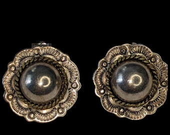 Orecchini a clip vintage TAXCO in argento sterling 925, rari e unici, da collezione