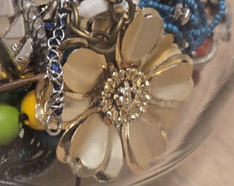 Mystery Vintage to Modern Jewelry Lot | Wearable Repair | Mixed Metals | Some Signed Collectible Jewelry | 0221
