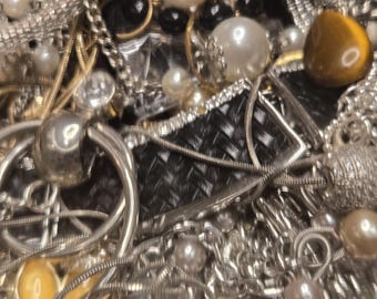 Mystery Vintage to Modern Jewelry Lot | Wearable Repair | Mixed Metals | Some Signed Collectible Jewelry | 0223