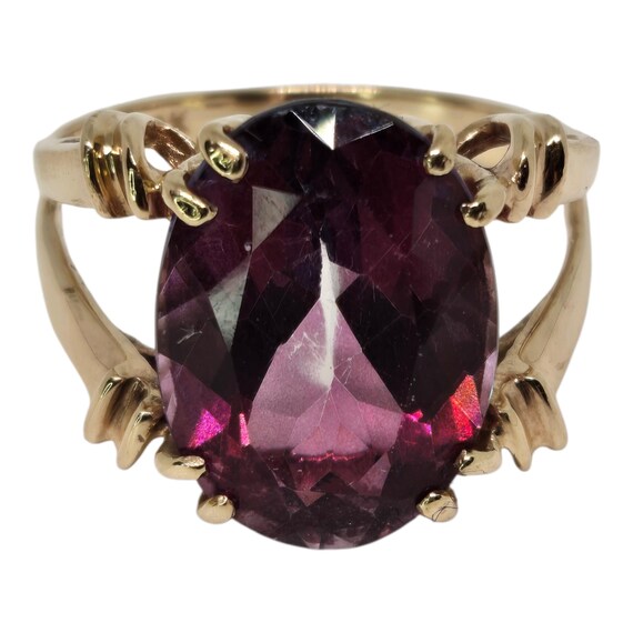 Vintage 10K Solid Yellow Gold Ruby Ring – 4.1g | … - image 6