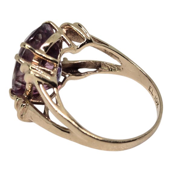 Vintage 10K Solid Yellow Gold Ruby Ring – 4.1g | … - image 4