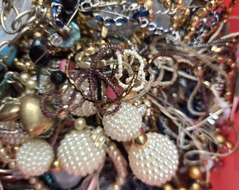 Mystery Vintage to Modern Jewelry Lot | Wearable Repair | Mixed Metals 925 Sterling GP GF Natural Stones Some Signed Collectible Jewelry