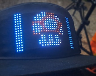 Large screen LED Rave Party HAT (Fully Customizable) Animated screen. Don't be fooled by other hats with smaller display!!