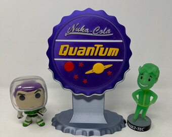 3D Printed Fallout 76 Quantum NUKA COLA (GITD) Fan Sign for your Funko and collectibles
