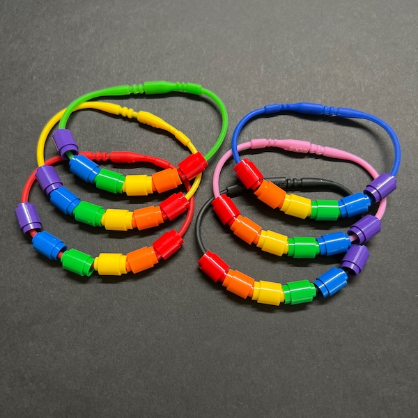 Rainbow Lego Fidget Bracelets