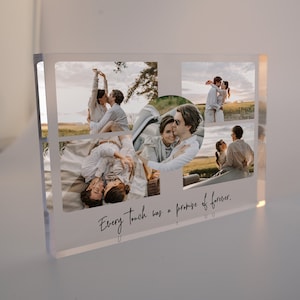 Aangepast acryl fotoblok, fotoherinneringsblok, acryl fotolijst, gepersonaliseerde heldere fotoweergave, aangepast huwelijkscadeau voor koppels