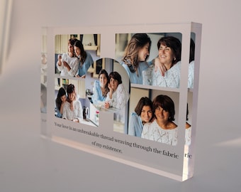 Gepersonaliseerd cadeau voor moeder, Moederdagcadeau, fotoplaquette, gepersonaliseerde foto, cadeau voor haar, aangepaste acrylfotoafdruk, acrylblok
