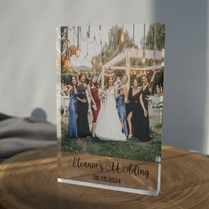 Personalised Photo Print Plaque with Custom Message, Custom Acrylic Photo Block, Wedding Gift, Birthday Gift, Gift for Couple, Gift for Her