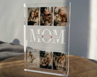 Personalized Photo Block, Acrylic block, Gift for Mom, Custom Acrylic Photo Block, Mother's Day Gift, Best Mom Gift, Photo Gift for Mum