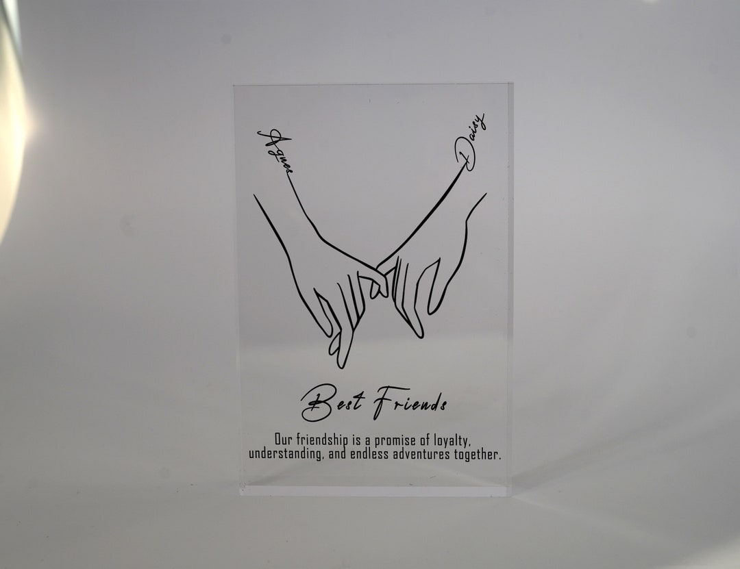 Custom Best Friend Gift, Acrylic Display, Friendship Gift, Personalized ...