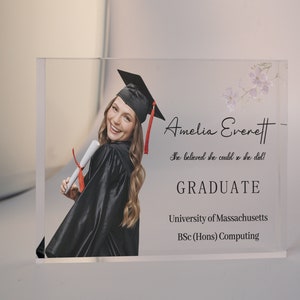 Custom Graduation Acrylic Display, Personalized Acrylic Block, Graduation Gifts, Grad Gift For Her Him, Class of 2024 Gift