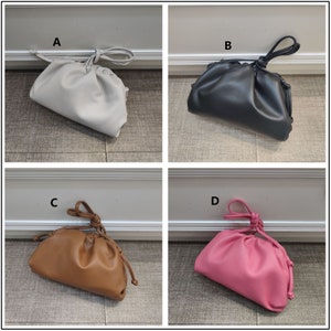 Genuine Leather Dumpling Bag Cloud Bag Small Crossbody Bag image 3