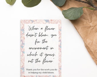 Bloom, Thank You ABA Card