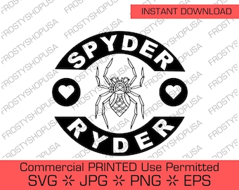 Spyder Ryder | Arquivo para download permitido para uso comercial, arquivo cortado, arquivo SVG, Cricut, clipart, download instantâneo, clip art, Jpg, SVG