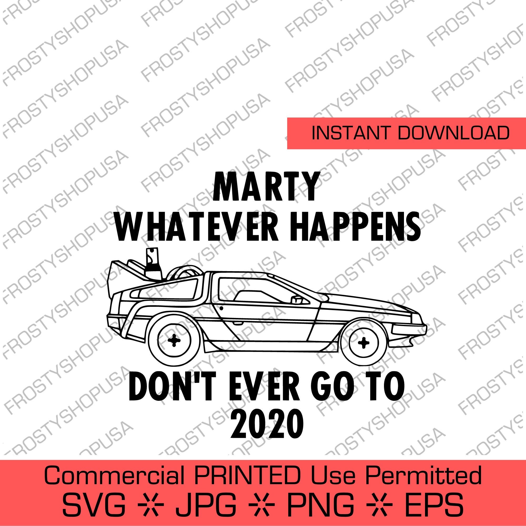 GR8Shop Retro Marty Whatever Happens Don't Ever Go To 2021 Bianco Tazza Di Caffè Con Blu Rim & Handle Mug