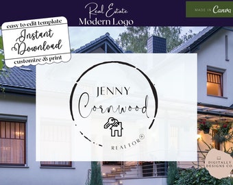 Real Estate Logo Canva Template | Real Estate Logo Design| Real Estate Logo Modern | Minimalistic Real Estate Logo | Real Estate Agent logo