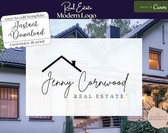 Real Estate Logo Canva Template | Real Estate Logo Design| Real Estate Logo Modern | Minimalistic Real Estate Logo | Real Estate Agent logo