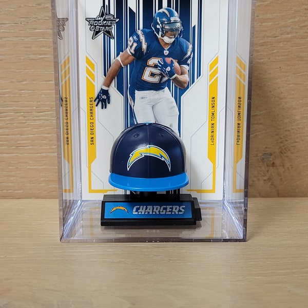 San Diego Chargers Mini Football Helmet LaDainian Tomlinson Collectible Box