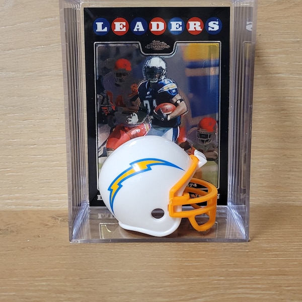 San Diego Chargers LaDainian Tomlinson Mini Helmet Sports Box, Football Collectible, NFL Memorabilia