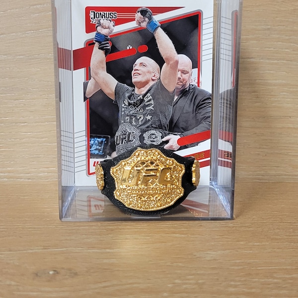 George St Pierre UFC Mini Sports Box, Official Memorabilia Holder, UFC Fan Gift