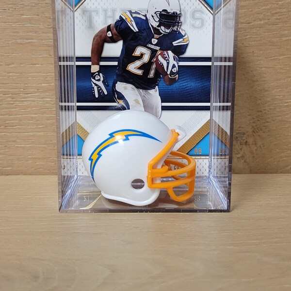 San Diego Chargers Mini Football Helmet LaDainian Tomlinson Collectible Box