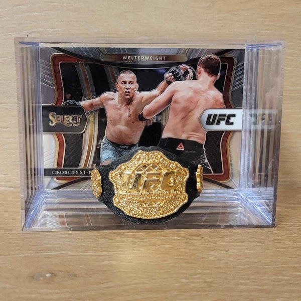 UFC George St Pierre Sports Box, Sports Memorabilia Display Case, MMA Collectible Shadow Box